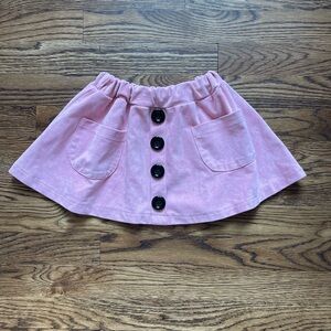 Faux Suede Girls Solid Pink Boutique Skirt Size 5